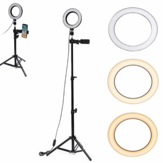 רינג תאורה עם חצובה ושלט