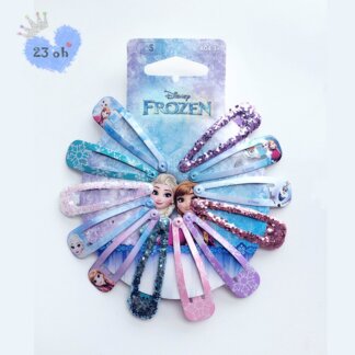 חבילת 12 סיכות לשיער אנה ואלזה (לשבור את הקרח)