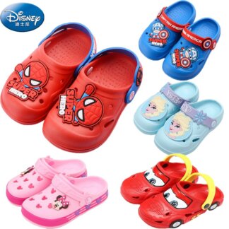 כפכפים / סנדלים מעוצבים חורים עם כרית אוויר - דיסני