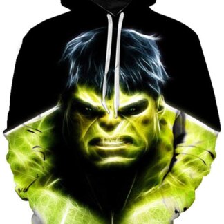 סווטשירט קפוצ’ון עם שלל הדפסים הורסים של הענק הירוק The Hulk