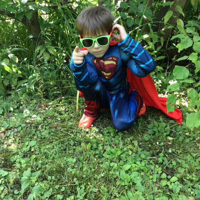 תחפושת סופרמן שרירי לילדים / תחפושת לפורים