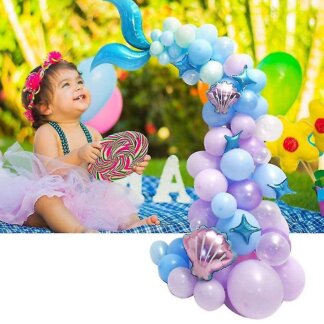 חבילת יום הולדת מורחבת קונספט בת הים הקסומה - סט 87 יח'