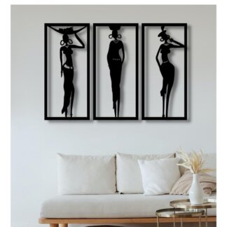 סט 3 תמונות מעצבים בחיתוך לייזר דגם אפריקה