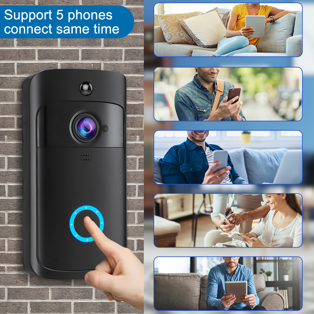 עינית אלחוטית לדלת הכוללת מצלמה באיכות HD לצפייה בסמארטפון ועוד דרך האינטרנט ומתאימה לכל דלת