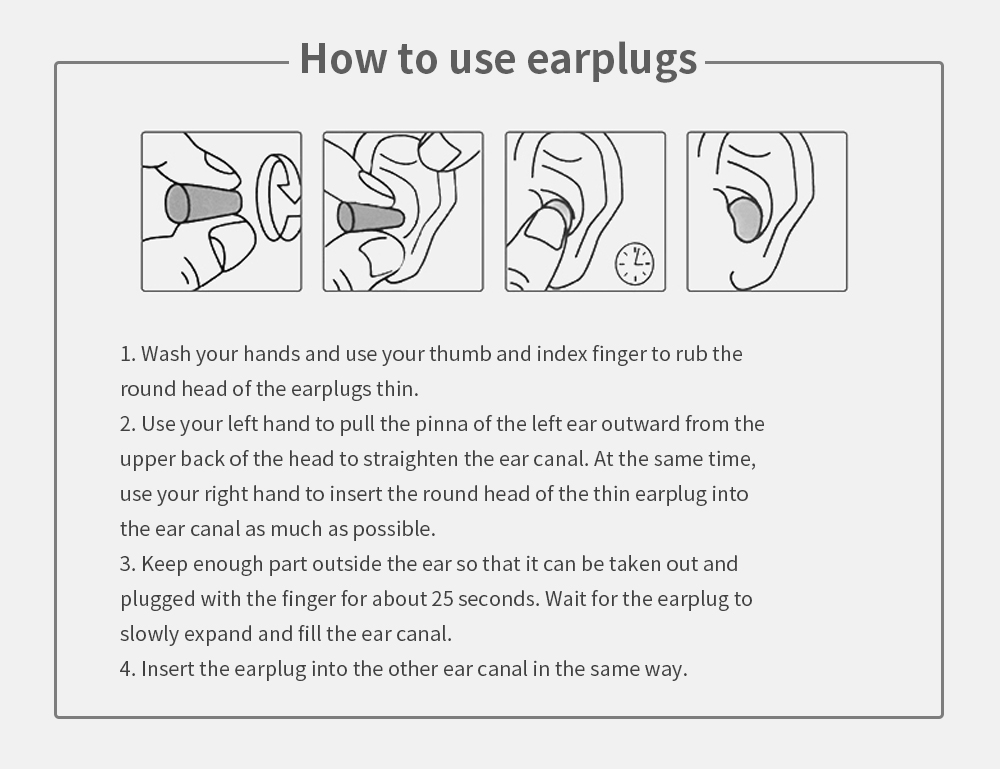 אטמים לאוזניים עם הנחתת רעש גבוהה מבית TISHRIC - 60/120/160 יח' לבחירה