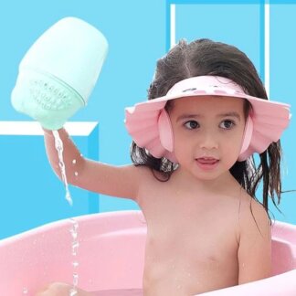 כובע מקלחת לתינוק למניעת חדירת מים ושמפו לעיניים ולאוזניים