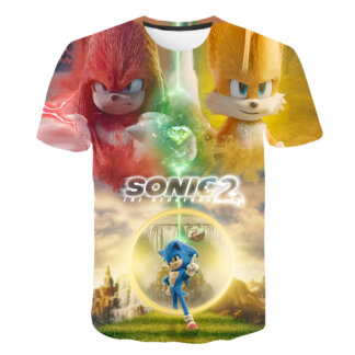 טי שירט עם הדפס של סוניק 2 Sonic!