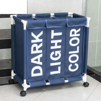 סל כביסה מחולק – סל כביסה עם 3 תאים למיון הבגדים!