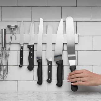 מתלה מגנטי לסכינים מפלדת אל חלד איכותית ועמידה למים!