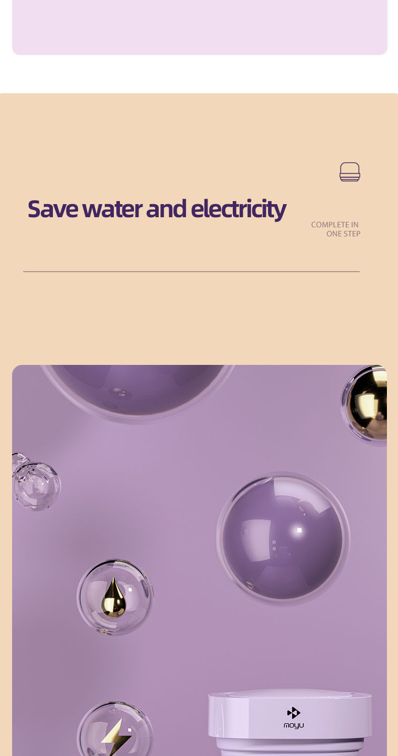 מכונת כביסה חשמלית מתקפלת לנסיעות מבית Xiaomi Moyu