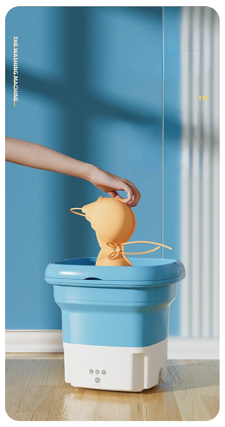 מיני מכונת כביסה מתקפלת וניידת