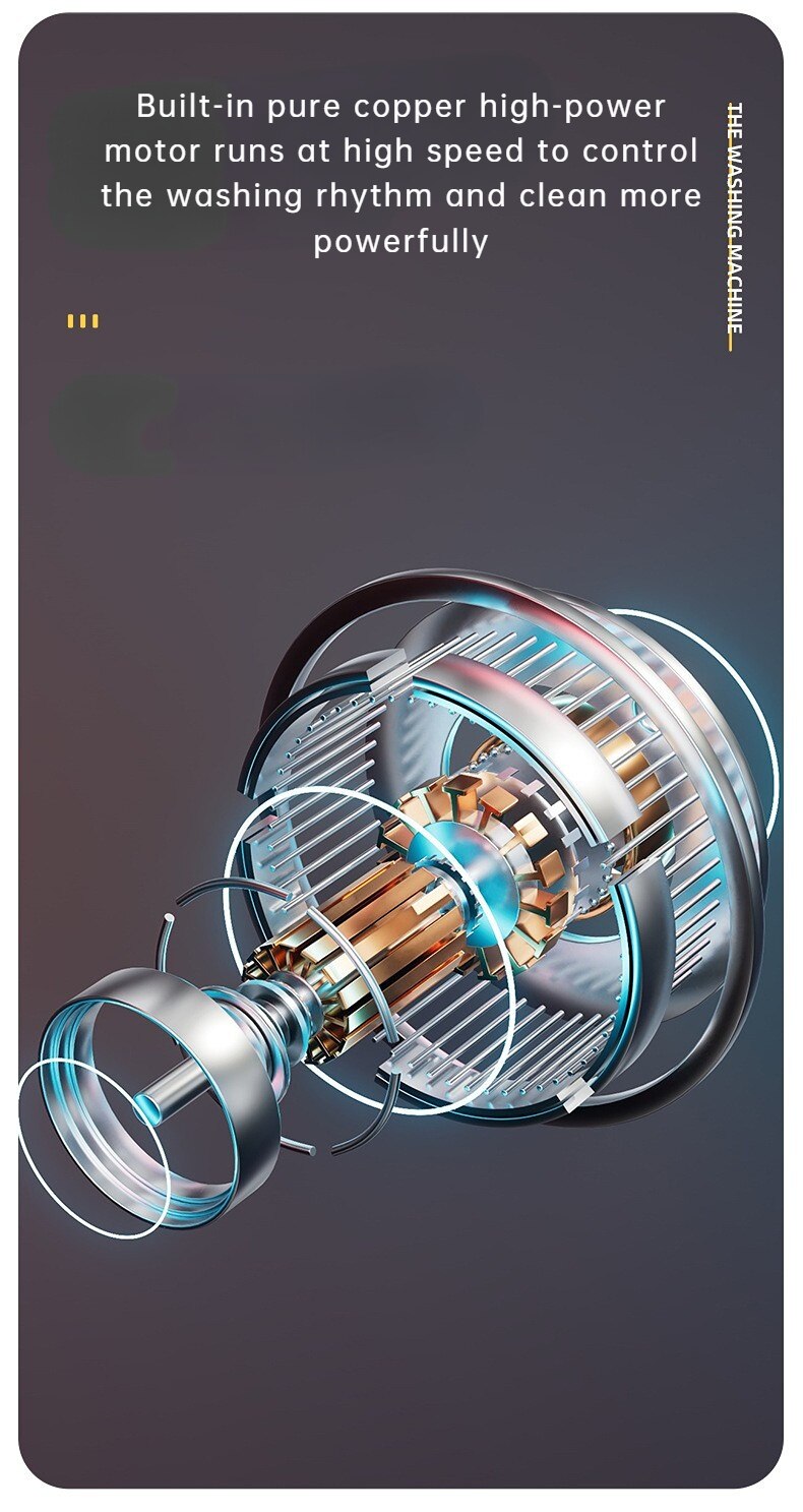 מיני מכונת כביסה מתקפלת וניידת