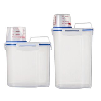 מיכל אחסון עם זרבובית מזיגה וכוס מדידה לשיבולת שועל, קמח, אורז, דגנים ועוד!