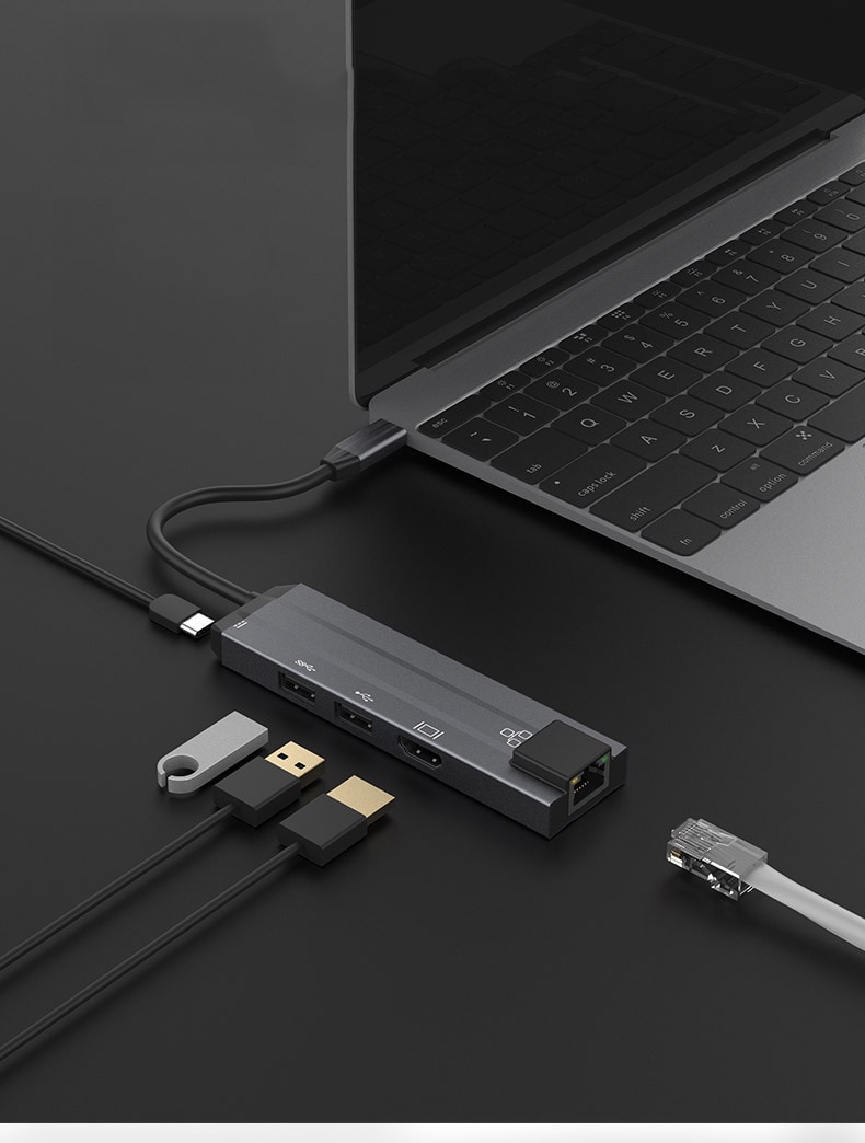 עמדת עגינה (רכזת) אשר תואמת עבור : Galaxy S10/S9 – MacBook – RJ45 Thunderbolt 3