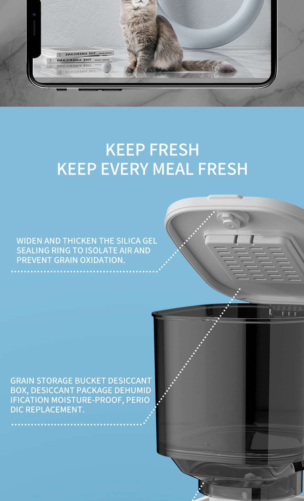 מתקן האכלה אוטומטי חכם לחיות מחמד - מאפשר האכלת חיות מחמד דרך אפליקציית הסמארטפון שלכם!