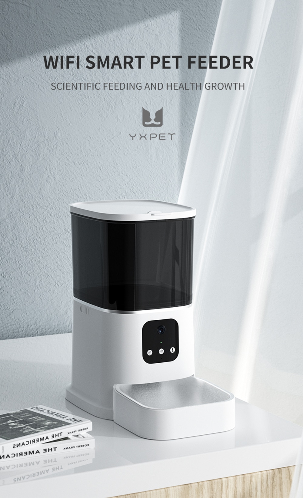 מתקן האכלה אוטומטי חכם לחיות מחמד - מאפשר האכלת חיות מחמד דרך אפליקציית הסמארטפון שלכם!