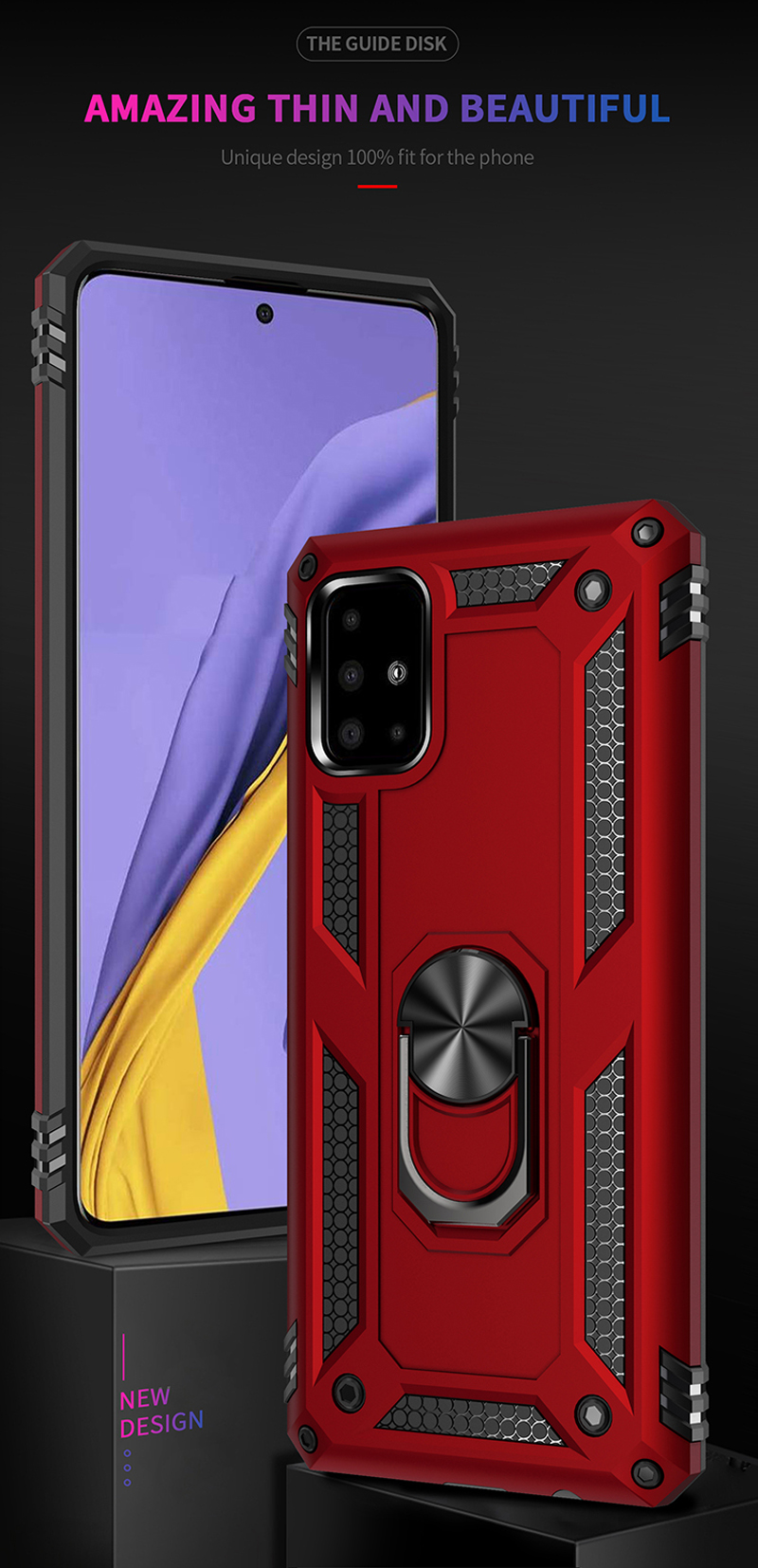 כיסוי שריון איכותי למכשירי סמסונג גלקסי Samsung Galaxy S22 S21 S20 FE S8 S9 S10 Plus Note 20 8 9 10