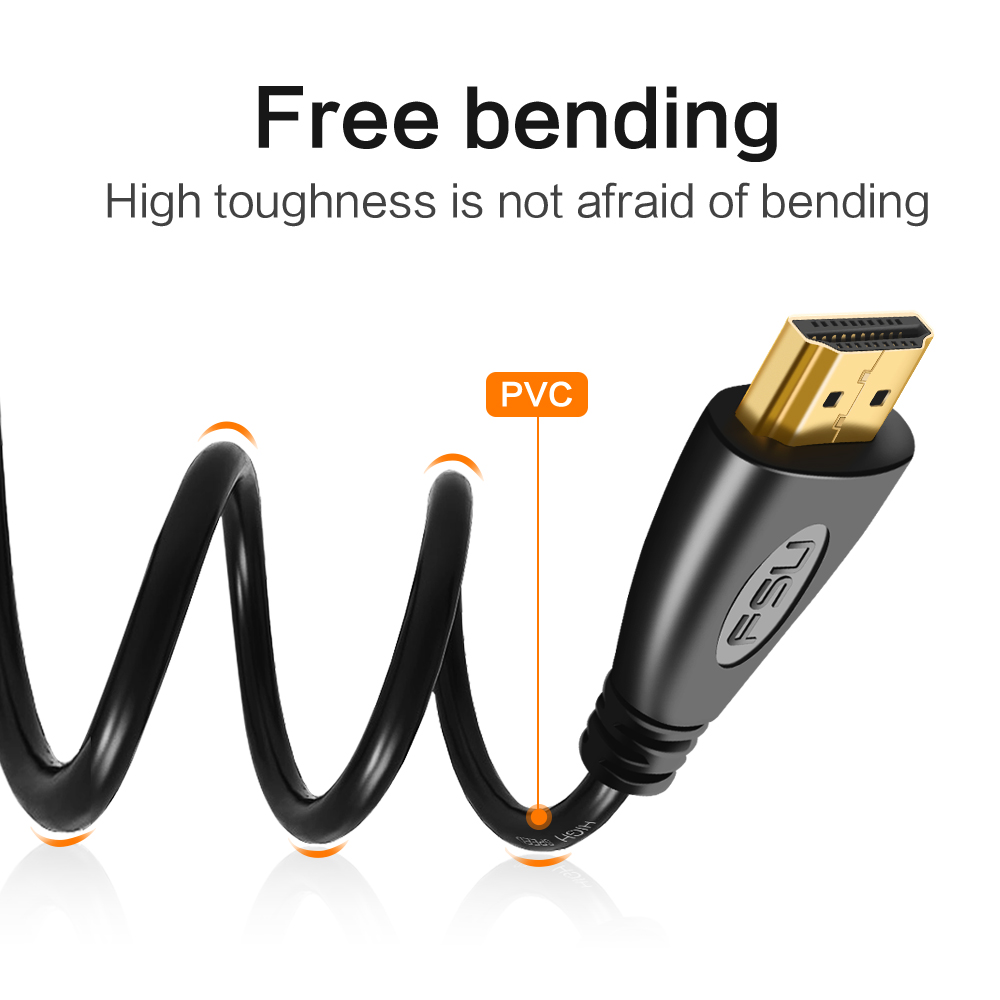 כבל HDMI וידאו מצופה זהב 1.4 4K 1080P 3D HDTV