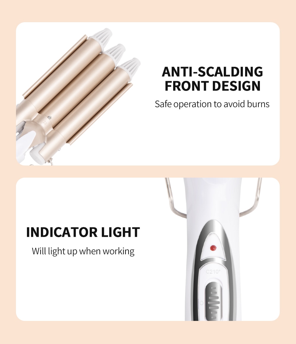 מכשיר בציפוי קרמי ליצירת גלים מושלמים בשיער!