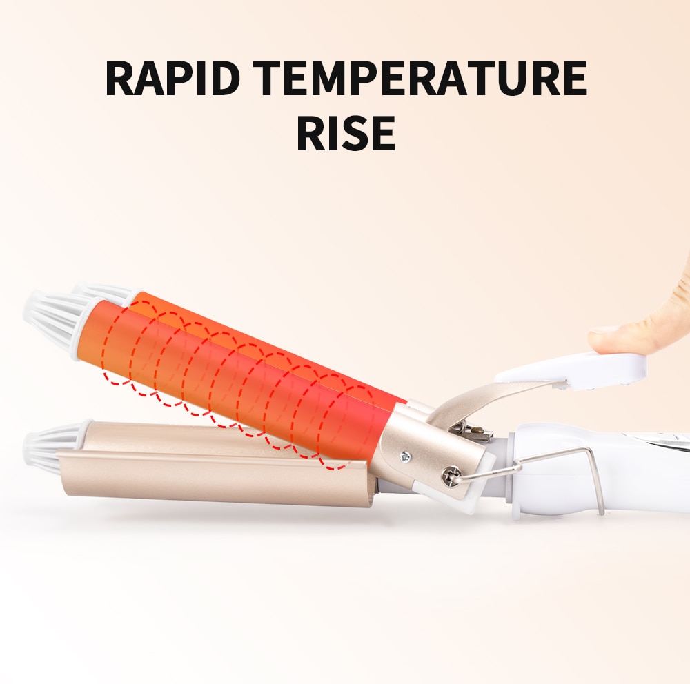 מכשיר בציפוי קרמי ליצירת גלים מושלמים בשיער!