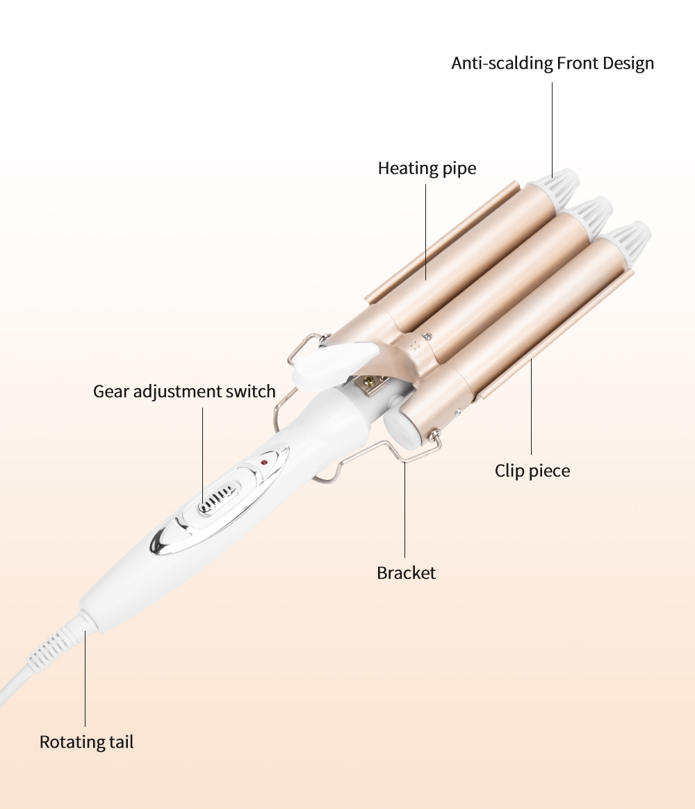מכשיר בציפוי קרמי ליצירת גלים מושלמים בשיער!
