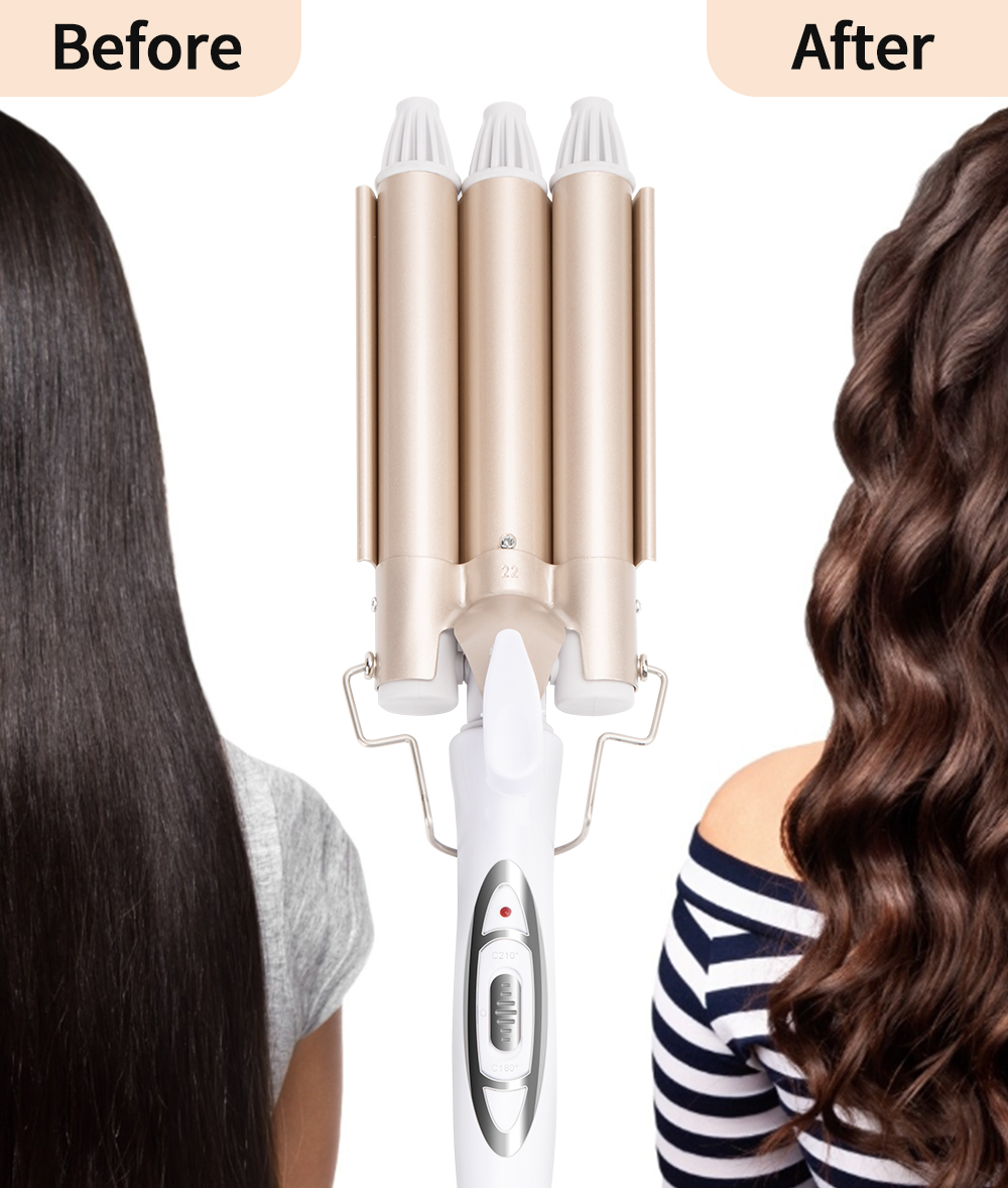 מכשיר בציפוי קרמי ליצירת גלים מושלמים בשיער!