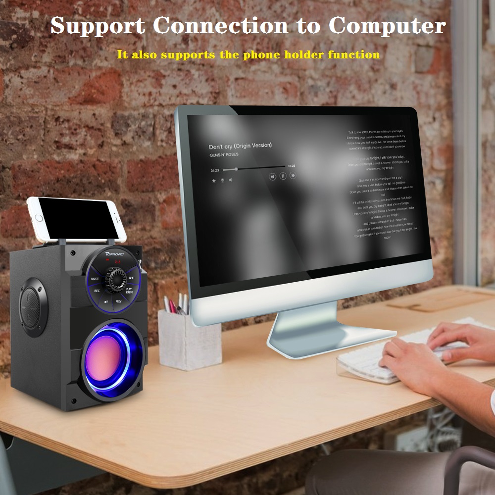 רמקול גדול נייד ואלחוטי מבית TOPROAD