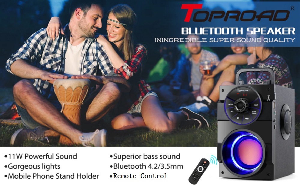 רמקול גדול נייד ואלחוטי מבית TOPROAD