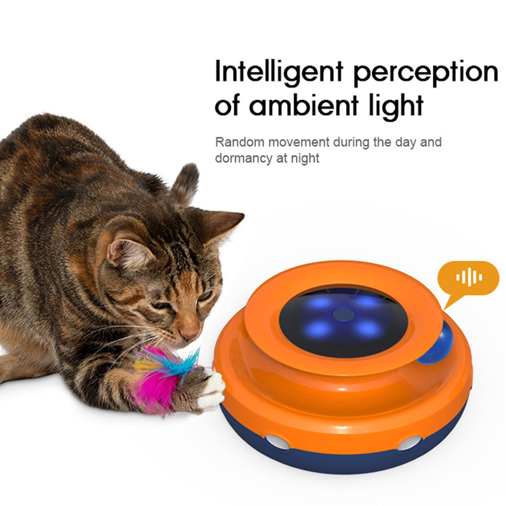 צעצוע לחתולים | רובוט בסגנון צלחת מסתובבת