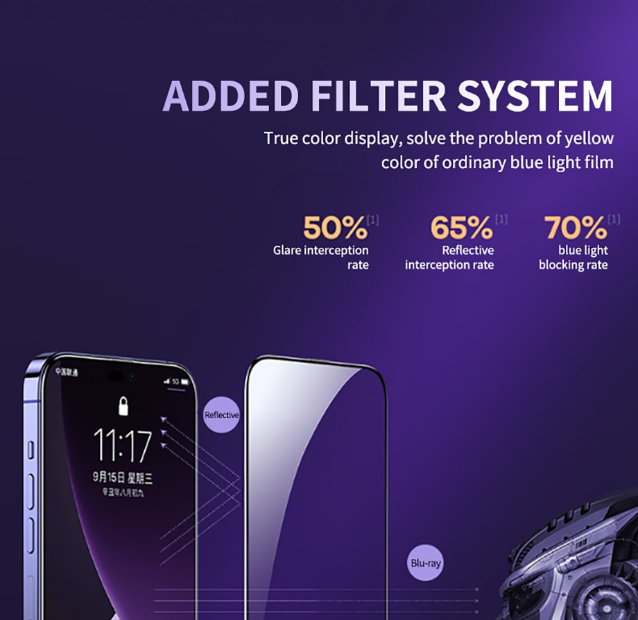 4 מגני מסך זכוכית לאייפון 14