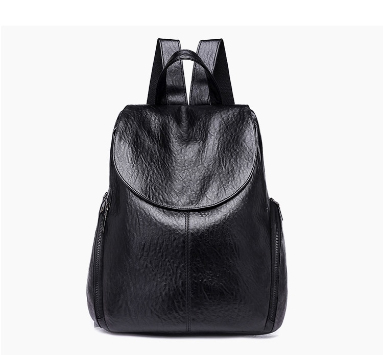 תיק גב דמוי עור רוכסנים בצד ב- 2 צבעים לבחירה!