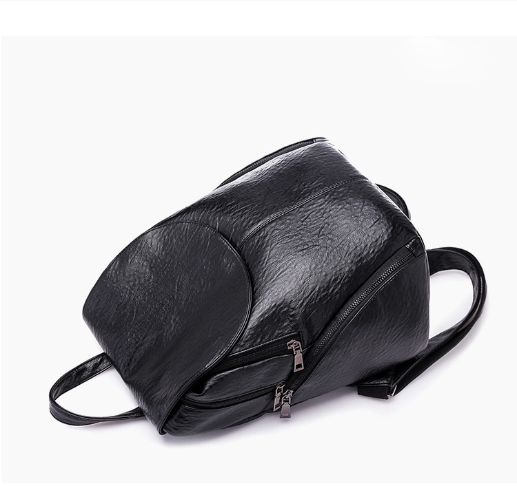 תיק גב דמוי עור רוכסנים בצד ב- 2 צבעים לבחירה!