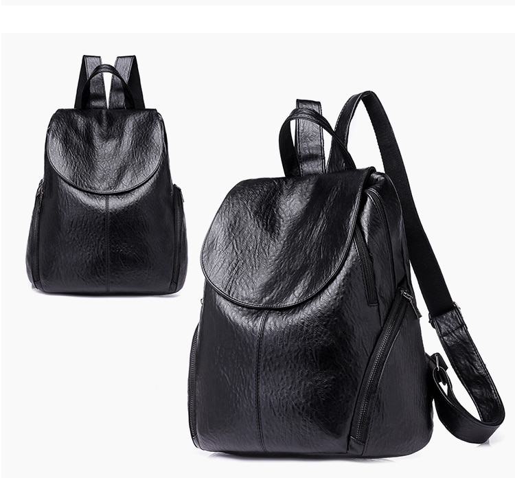 תיק גב דמוי עור רוכסנים בצד ב- 2 צבעים לבחירה!