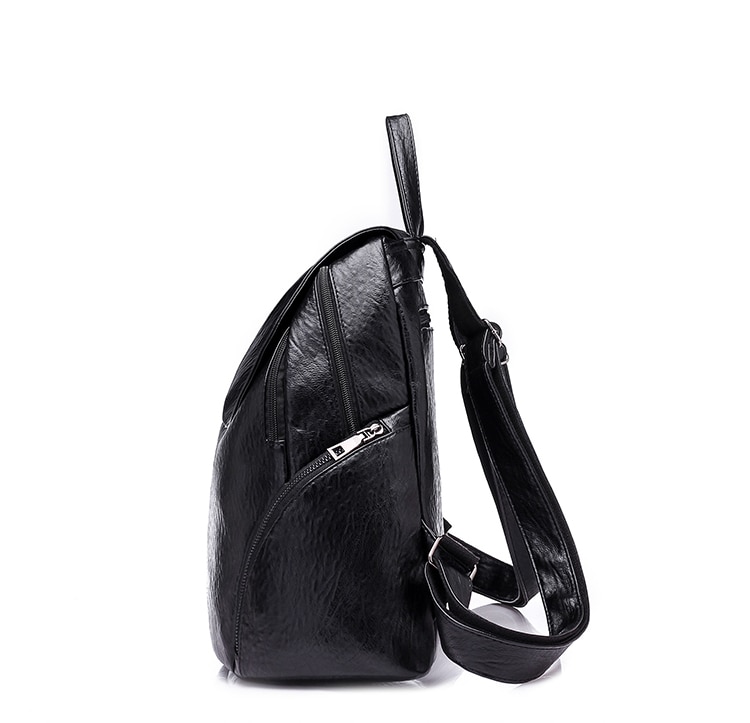 תיק גב דמוי עור רוכסנים בצד ב- 2 צבעים לבחירה!