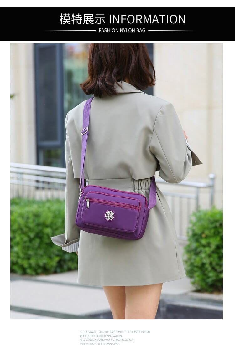 תיק צד צבעוני עם רצועת כתף רחבה