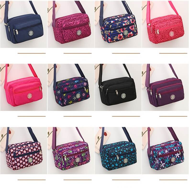 תיק צד צבעוני עם רצועת כתף רחבה