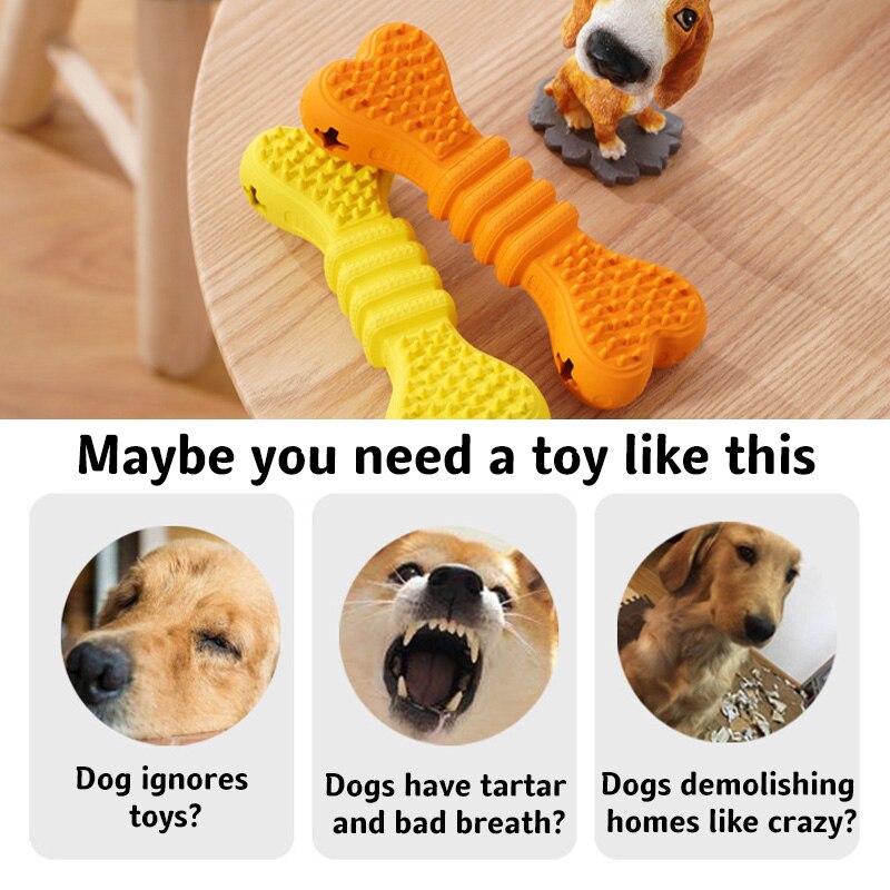 משחק האכלה לכלב | צעצוע עצם לעיסה מזין