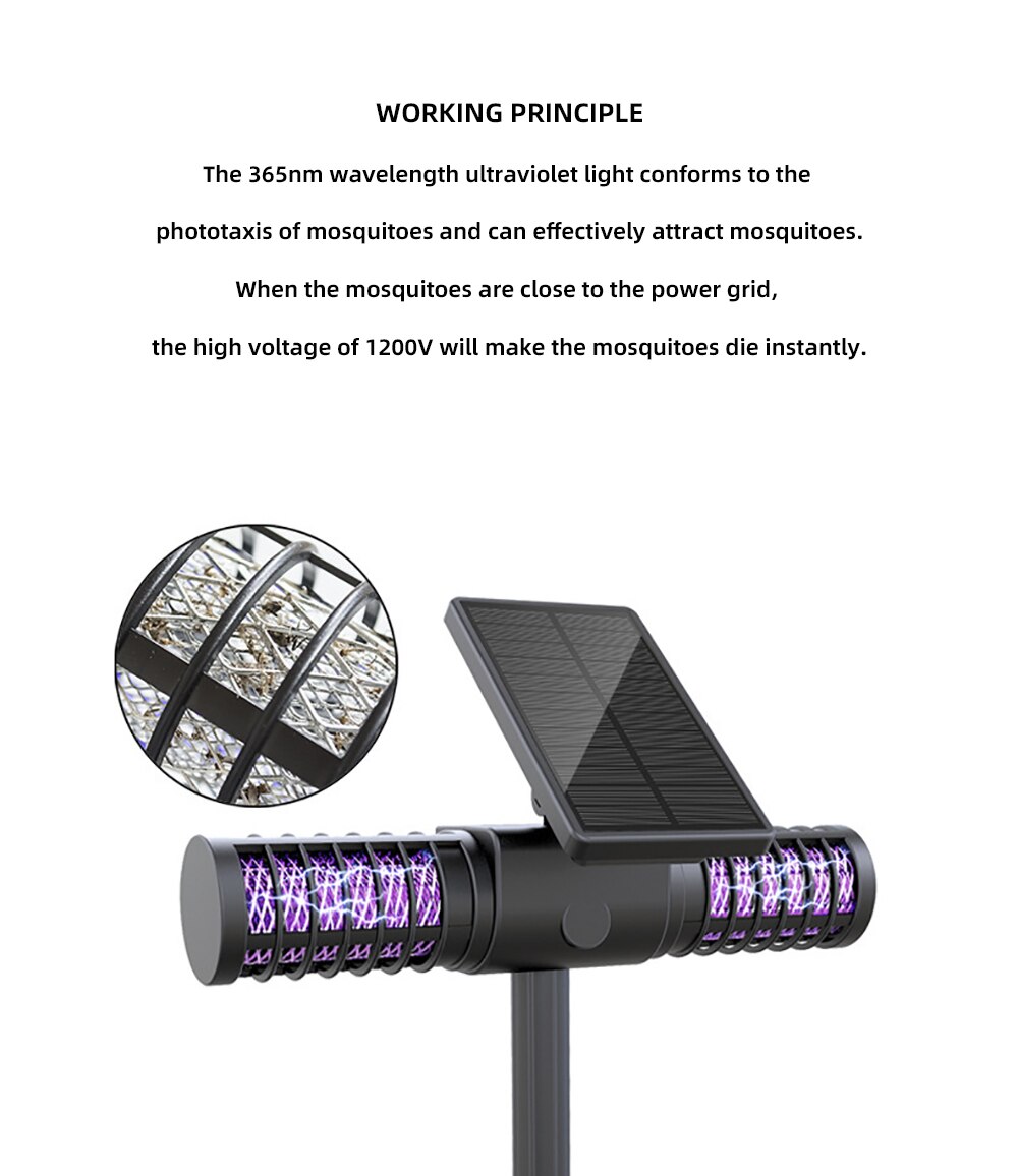 קוטל יתושים סולארי לגינה