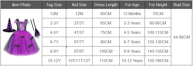 תחפושת לפורים | תחפושת מכשפה מתוקה ונוצצת לילדות