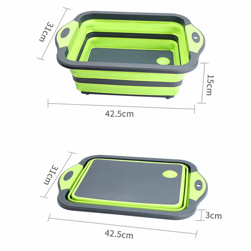 סלסלה לשטיפת ירקות – פירות מתקפלת לקרש חיתוך