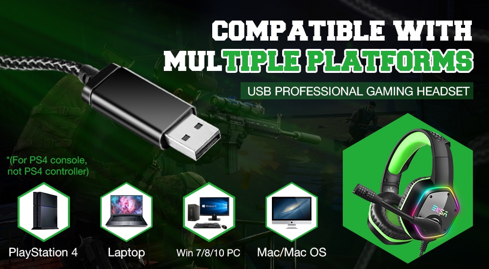 אוזניות גיימינג חוטיות מבית EKSA דגם E1000