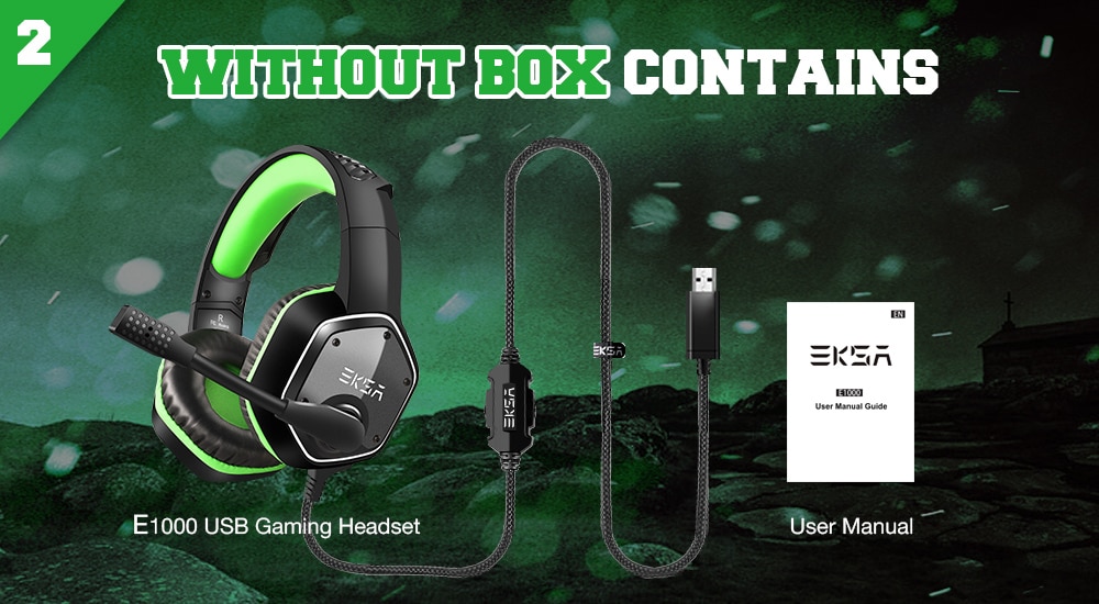 אוזניות גיימינג חוטיות מבית EKSA דגם E1000