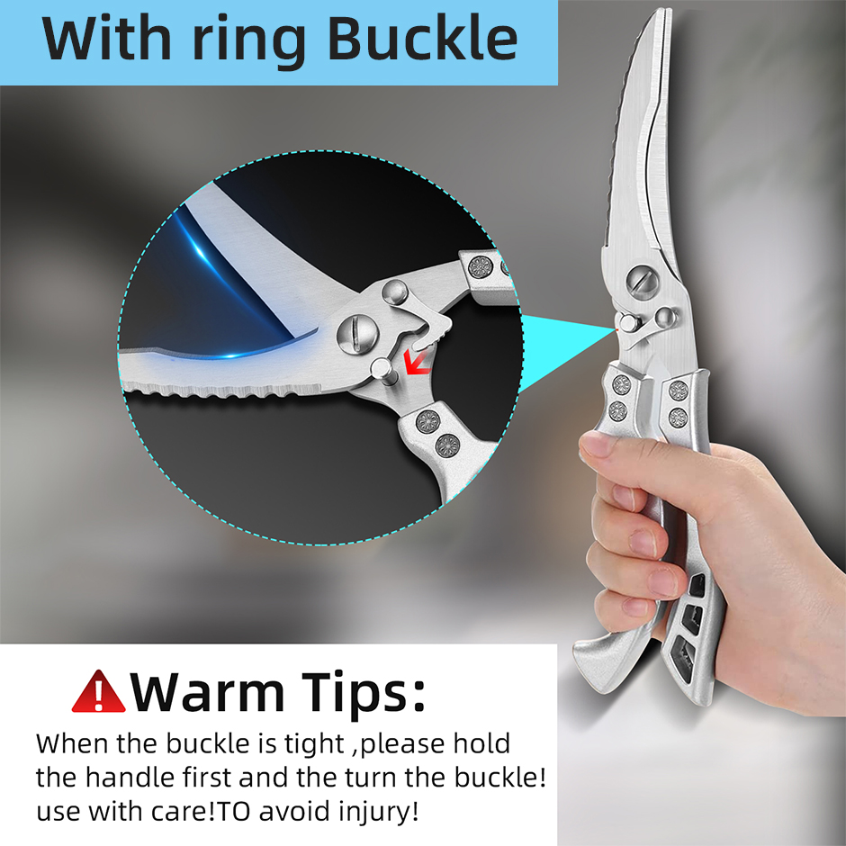 מספריים מקצועיות למטבח לחיתוך עופות, בשר, דגים וירקות