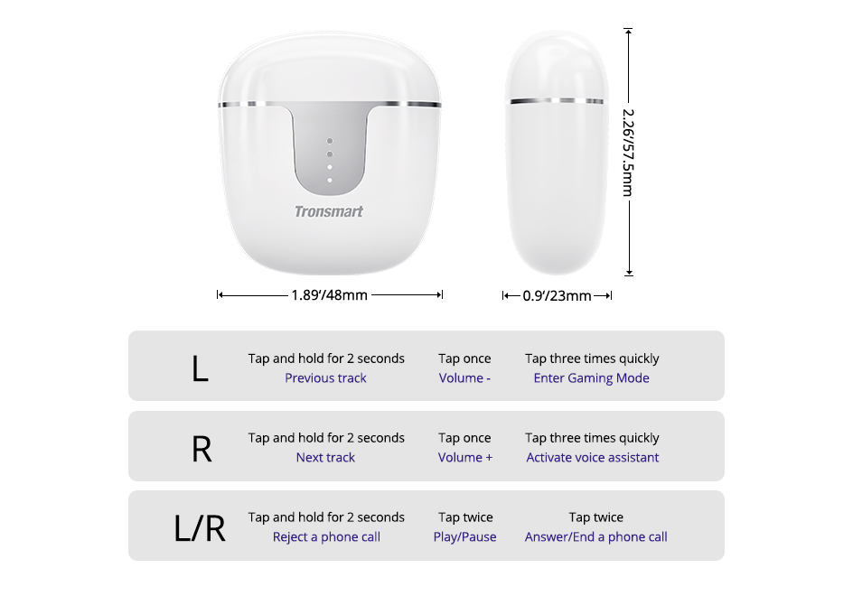 אוזניות אלחוטיות מלאות Tronsmart Onyx Ace PRO דגם חדש!