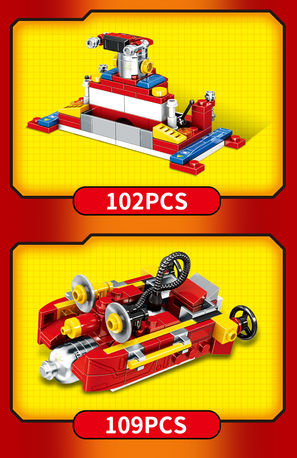 משאית כיבוי אש 8 ב1 להרכבה מאבני משחק (לגו)