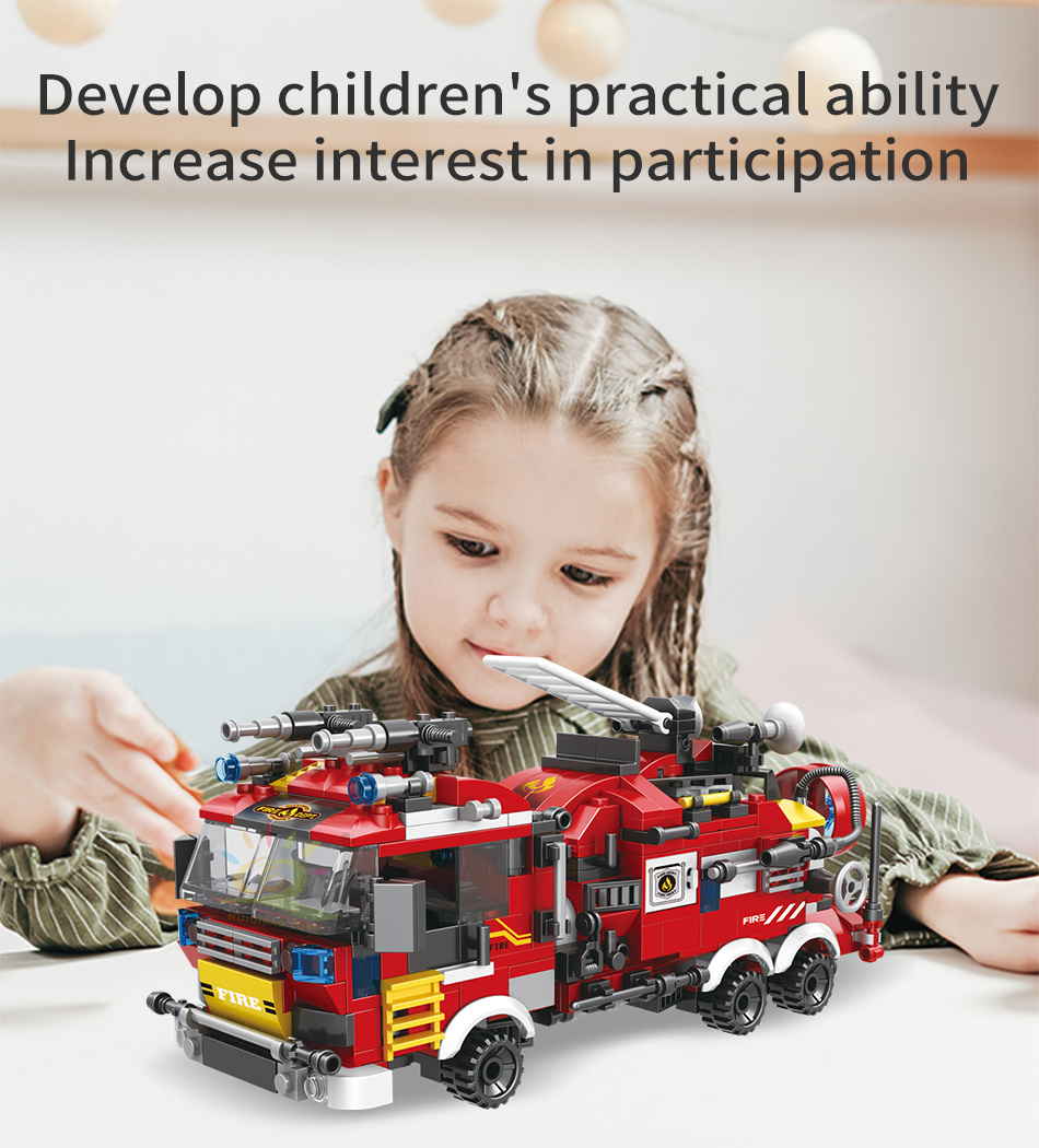 משאית כיבוי אש 8 ב1 להרכבה מאבני משחק (לגו)