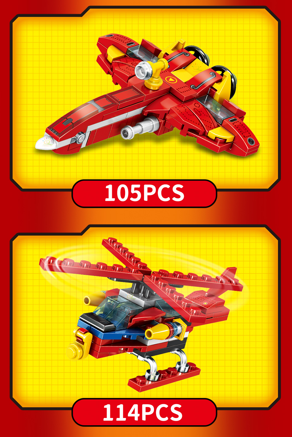 משאית כיבוי אש 8 ב1 להרכבה מאבני משחק (לגו)