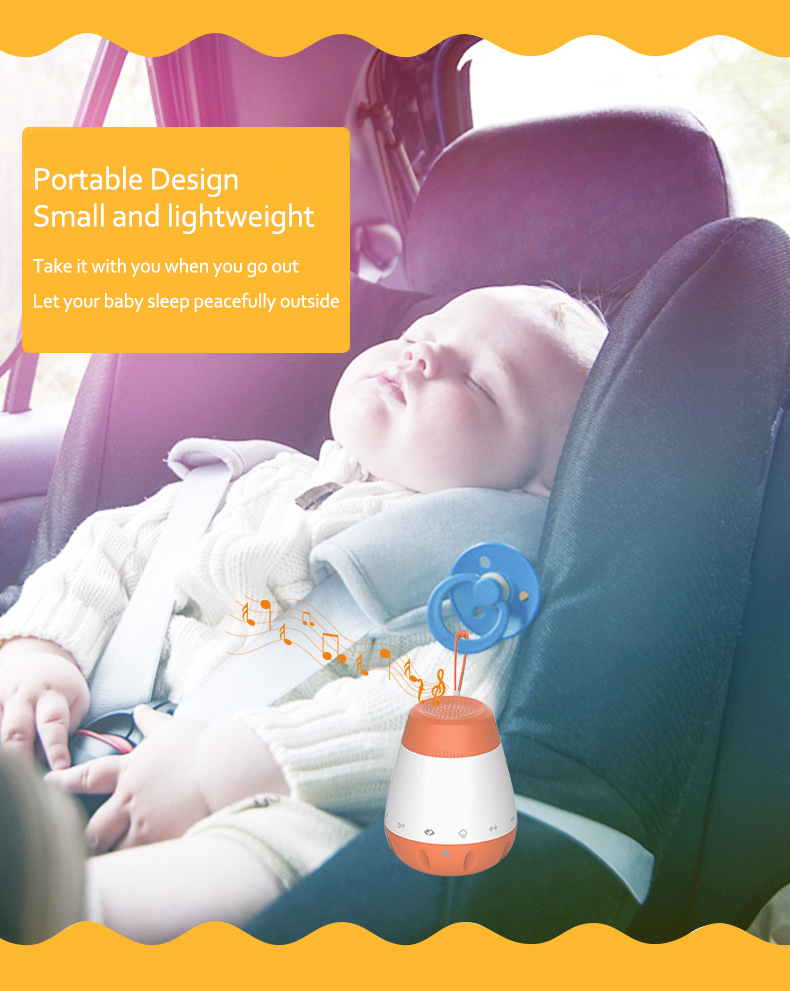 מכשיר רעש לבן וצלילים לתינוקות | מכשיר לסיוע הירדמות – נייד ונטען