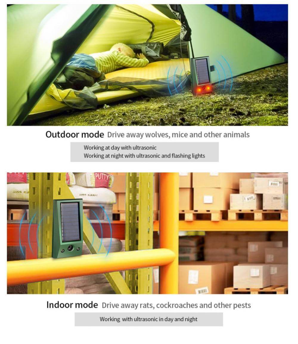 מכשיר סולארי להרחקת יונים ומזיקים אחרים