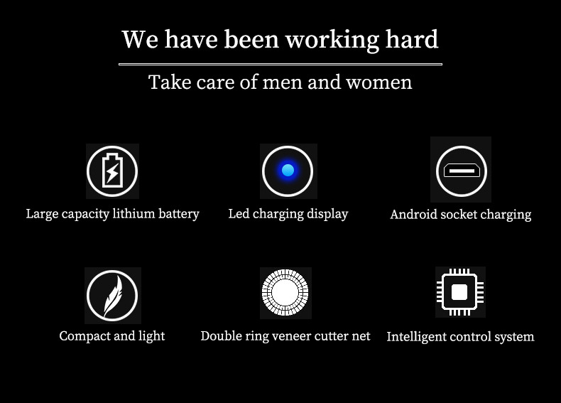 מיני מכונת גילוח נטענת לגילוח כל חלקי הגוף